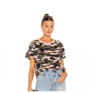 Nili Lotan Camo Tee in Dusty Pink Size Large